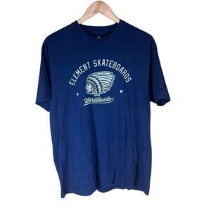 Element Skateboard Worldwide T-Shirt Navy Large (L)